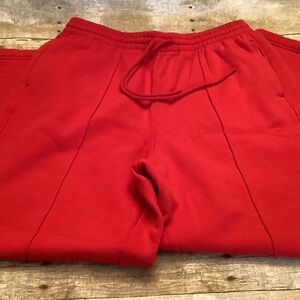 PINK Victoria's Secret Red Cozy Fleece Sweatpants